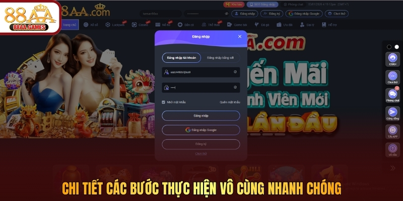 Chi tiết các bước thực hiện vô cùng nhanh chóng