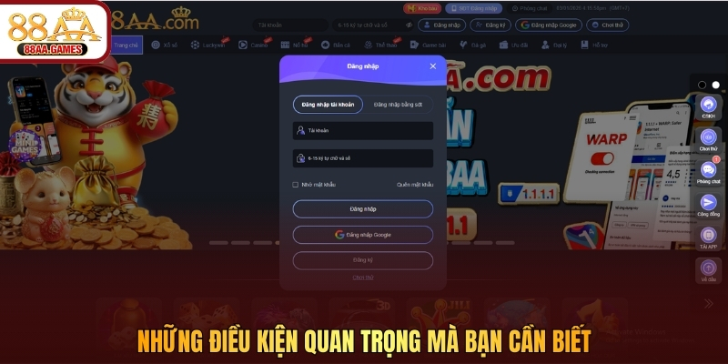 Những điều kiện quan trọng mà bạn cần biết